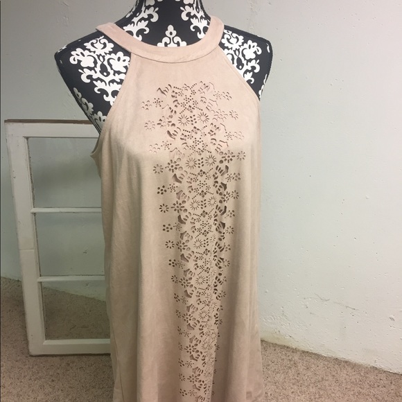 INFINITY RAINE FAUX SUEDE DRESS - Picture 1 of 4